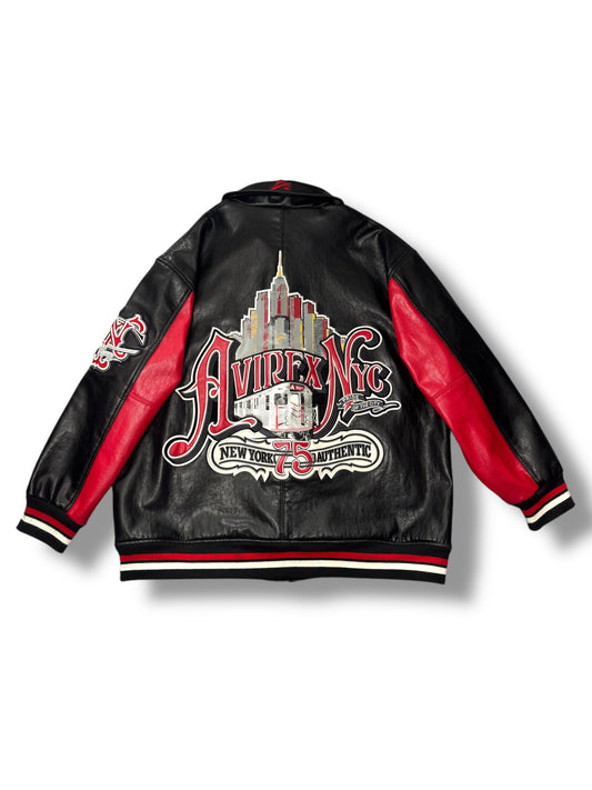 Avirex Varsity Leather Jacket (4XL)