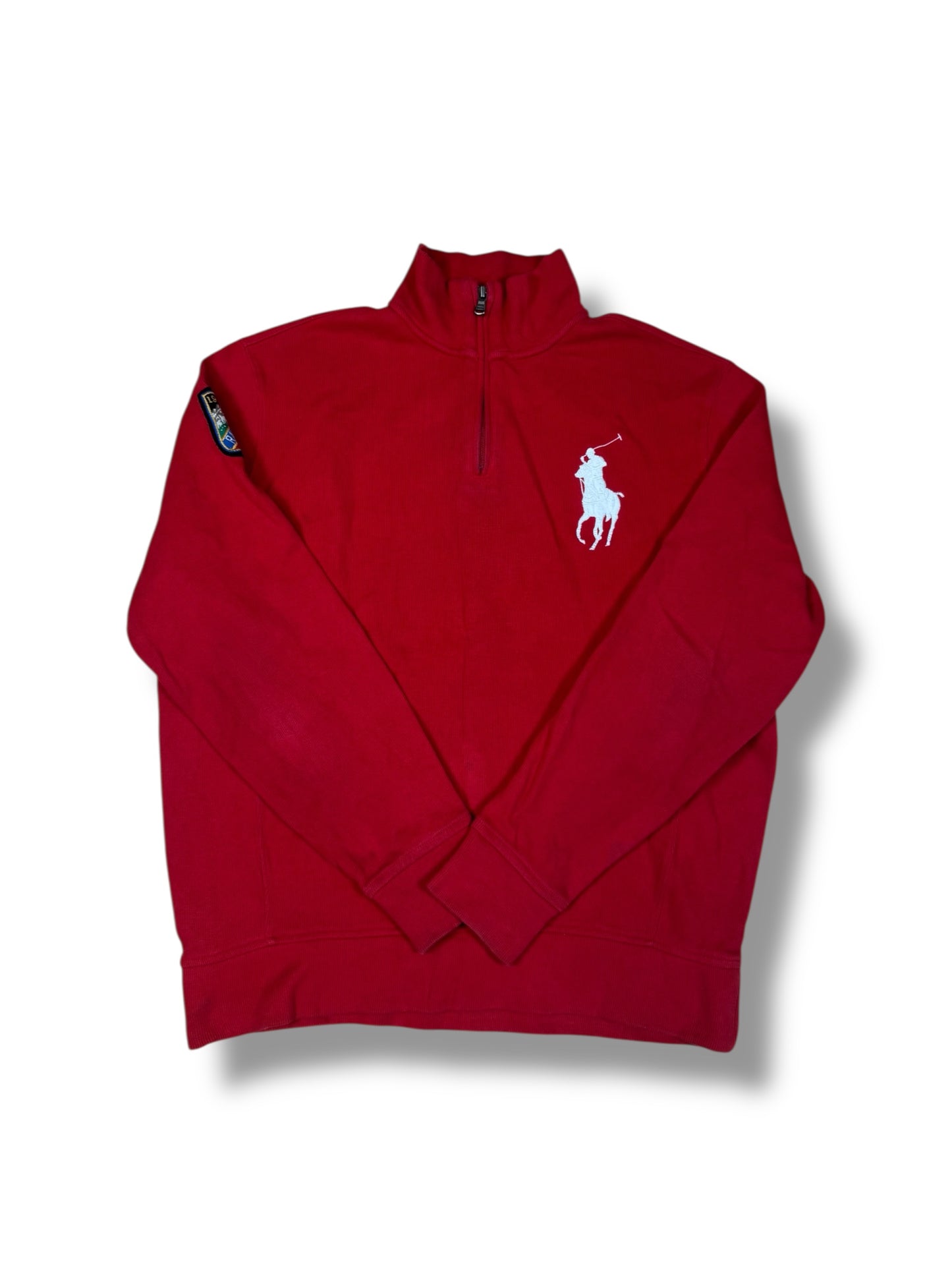 Ralph Lauren Zip Sweater Red (M)